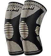 JHVW Copper Knee Braces for Knee Pain(2 pack)- Knee Compression Sleeve Support for Men &amp; Women,Ar...