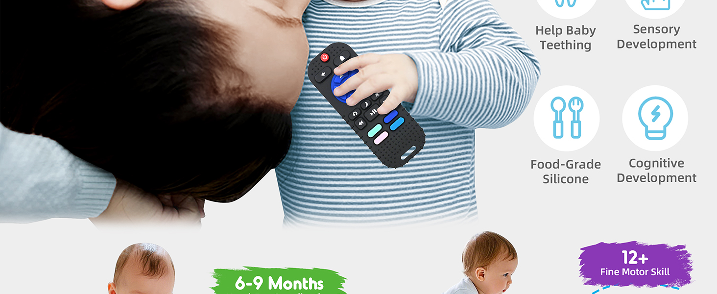Silicone Baby Teether Remote Control Toy for Newborn