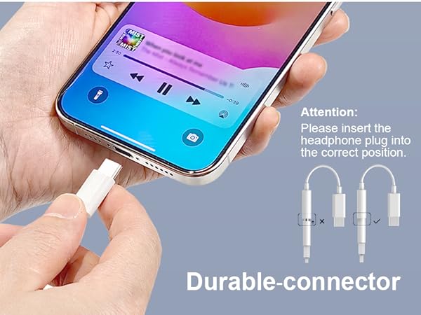 USB C to 3.5mm Headphone Jack Adapter USB C to Aux Audio Dongle Cable Cord 