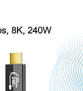 ZIKNYDO 4K USB C Extension Cable 10FT (USB 3.2 20Gbps Type C Extension, PD 3.1 240W 48V/5A) Video...