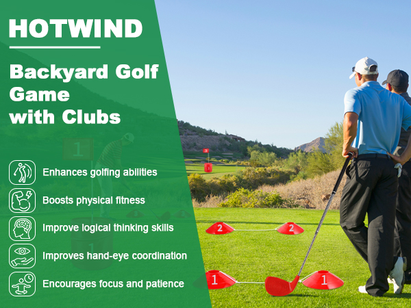 bucket golf game set with clubs
