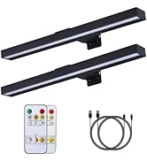 MIOBLUE LED Picture Lights with Remote, 16in Metal Battery Operated Picture Light,Rechargeable Di...