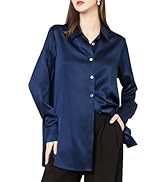DAISYSILK Mulberry Silk Oversized Long Sleeve Button-Down Shirt