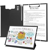 Foldable Clipboard, Clipboard with Pen Holder, Clip Board 8.5x11 for Classroom, Clip Boards 8.5x1...