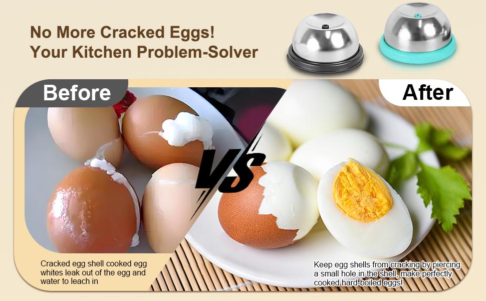 2Pcs Stainless Steel Egg Piercer Tool for Hard Boiled Eggs