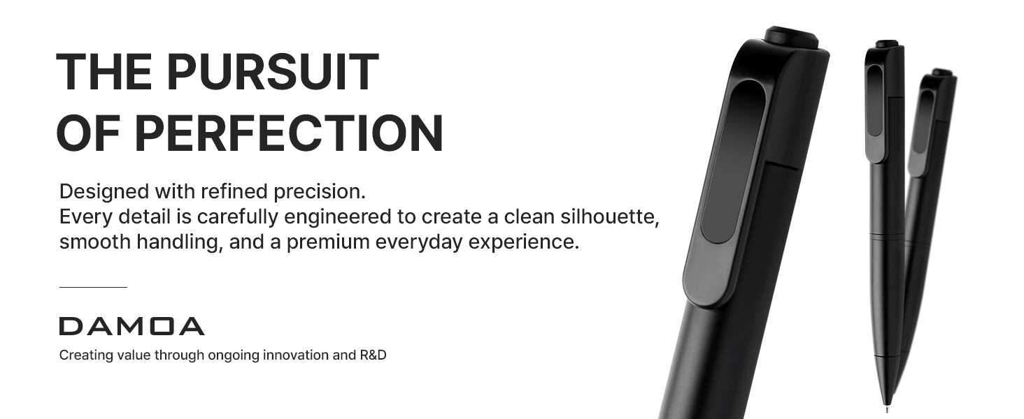 Sleek black pen camera with refined design and premium silhouette for professional daily use