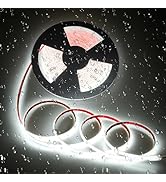 ALITOVE 32.8ft COB Outdoor LED Strip Lights Waterproof IP68 COB LED Light Strip High Density Dayl...