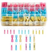 Chanzon Heat Shrink Wire Connector Kit, Ring, Butt Splice, Fork, Spade 22-10AWG Waterproof Shrink...