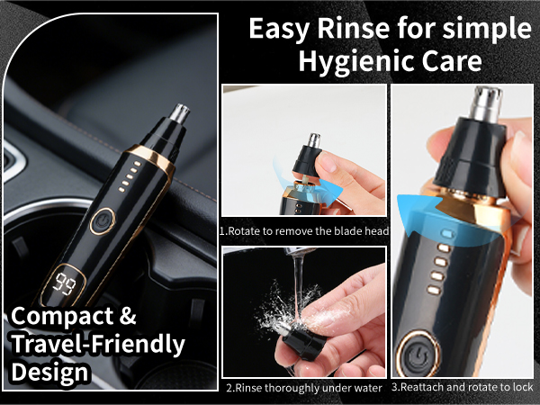 Nose &amp; Eyebrow Hair Trimmer for Women Men,Painless Rechargeable Ear &amp; Nose Hair Trimmer Clipper