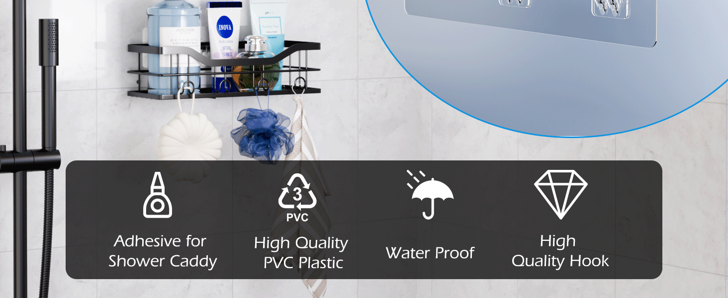 shower caddy adhesive replacement