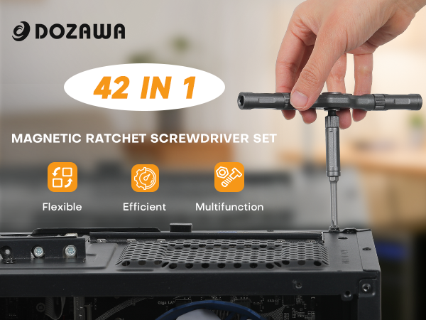 42 in 1 Magnetic Ratchet Screwdriver Set