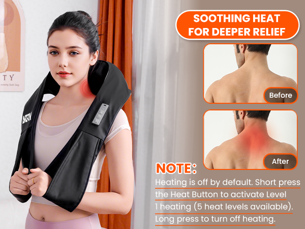 neck and shoulder massager with heat