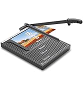 15 Inch B4 Guillotine Paper Cutter, Heavy Duty 10 Sheet Paper Trimmer Cutting with Auto-Press Cla...