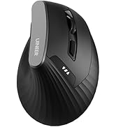 Uineer Vertical Wireless Mouse,Bluetooth Mouse with BT5.0/4.0/2.4G, Rechargeable Mouse with Batte...