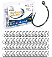 UCEC 190/220/260PCS Barbless Fishing Hooks, Carp Hooks Circle Curve Shank Fly Tying Fishing Hook ...