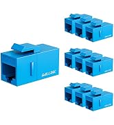Iwillink RJ45 Cat6 Keystone Coupler 10-Pack, Female to Female Cat6 Keystone Jack, UTP Keystone Co...