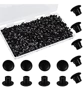 BOPOREAE 500Pcs 3/16 Inch Plastic Hole Plugs,5 mm Black Screw Cap Round Button Plugs, Cabinet Clo...