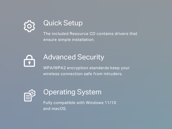 TP-Link USB WiFi Adapter for Windows 11/10/8.1/8/7 and Mac OS