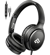 USB C Headphones Wired Headphones Over Ear with HD Mic, Corded Headphones/Lightweight/Foldable/Ad...