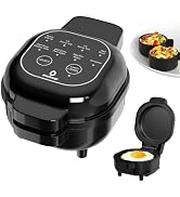 8 in 1 Smart Fried Egg Cooker, Egg Maker, Nonstick, Auto Shut-Off, Alert | Touch Control, Alarm, ...