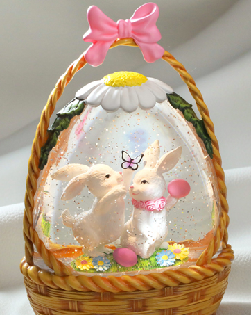 easter snow globe
