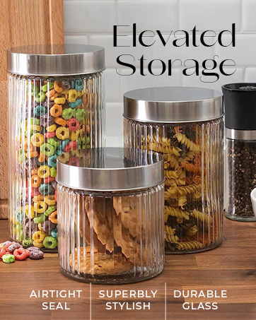StyleSetter Glass Canisters Elevate Storage
