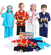 DISHIO Dress Up Clothes for Kids Pretend Role Play Costumes Trunk Toddlers Dress Up Costumes with...