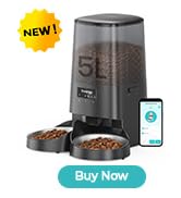 Invengo MeowServe S20D Dual Bowl Automatic Cat Feeder &amp; Dog Feeder?–?5L Dual Hopper Pet Food Disp...