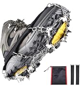 Azarxis Walk Traction Ice Snow Cleat Treads Grips Grippers Crampons Creepers with 19 Spikes for S...
