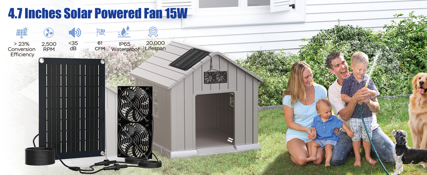 Solar Powered Fan 15W