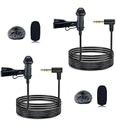 SEYUGOPTI 2Pcs Lavalier Microphone Compatible with DJI MIC 1/2 and for Rode Wireless GO II, Angle...