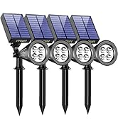 URPOWER Solar Lights Outdoor, 2-in-1 Waterproof Adjustable Solar Spotlights Outdoor Wall Light, D...
