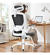 BESTFAIR Office Chair Ergonomic Desk Chair, Breathable Mesh Office Chairs with Adjustable Lumbar ...