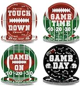 gisgfim 60 Pcs Football Party Decorations 2025 Football Plates and Napkins Touch Down Birthday Pa...