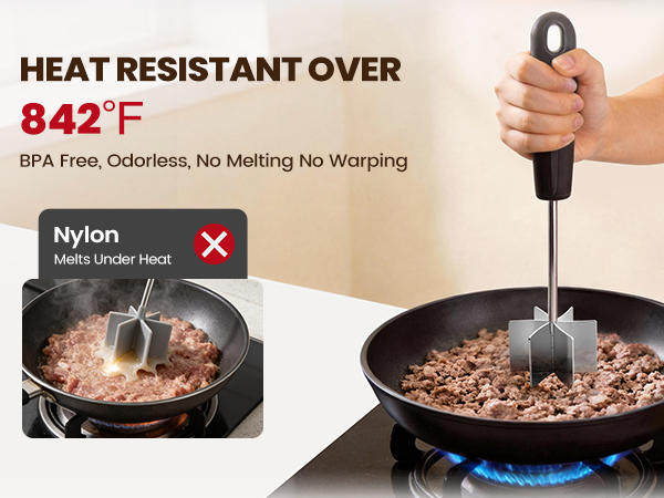 Heat Resistant Smasher for Ground Beef