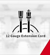 PLUGTUL 12/3 Outdoor Extension Cord 50 FT Waterproof, Heavy Duty 12 Gauge Extension Cord