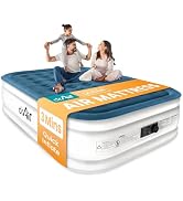 Dr. air Queen Air Mattress with Built-in Pump, 18” Raised Blow Up Mattress - 800 lbs Max Honeycom...