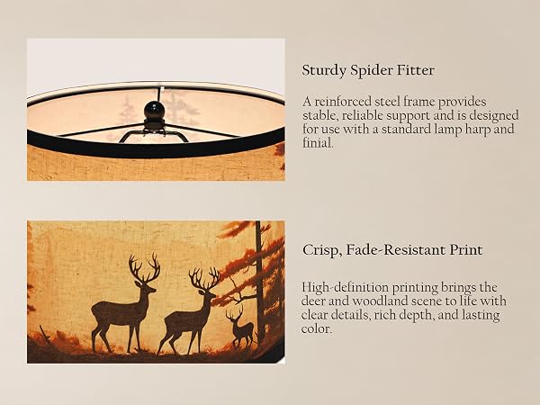 farmhouse lamp shade details