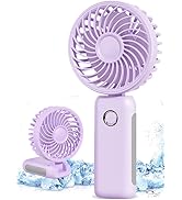 RNKRUN Mini Portable Fan, Personal Handheld Fan Foldable 4000mAh Battery Operated USB Rechargeabl...