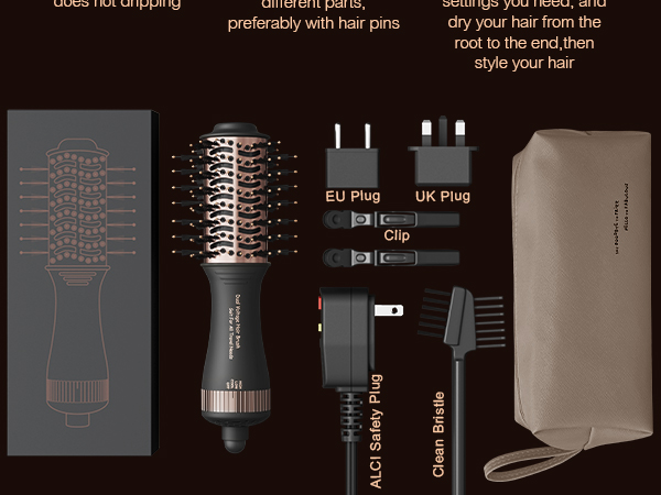 Travel Hair Dryer Brush All accessories