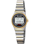Gosasa Men's and Women's Retro Ultra-Thin Digital Watch Waterproof 30M Stainless Steel Business C...