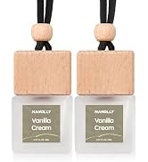 HANOLLY Car Air Freshener Hanging 2 Pack – Vanilla Cream Car Essential Oil Diffuser Scent, Cute C...