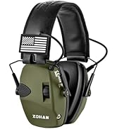 ZOHAN Electronic Shooting Ear Protection with 4X Sound Amplification,Slim Active Noise Reduction ...