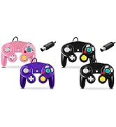Gamecube Controller, Fiotok Classic Wired Controller for Wii Nintendo Gamecube - Enhanced- 4 Pack...