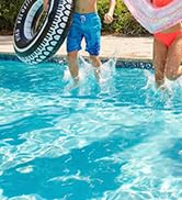 MoKo Pool Floats Adult, 41 Inch Flamingo &amp; Flower Pool Floaties with Dual Handles for Easy Grip a...