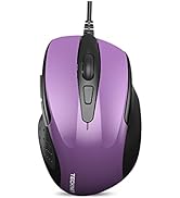 TECKNET USB Wired Mouse, 6-Button Corded Mouse with 4 Adjustable DPI, Optical Computer Mouse with...