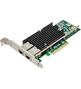 XikeStor 10Gb NIC PCI-E Network Card for Intel X540-T2, Dual RJ45 Port, 10G PCI Express Ethernet ...