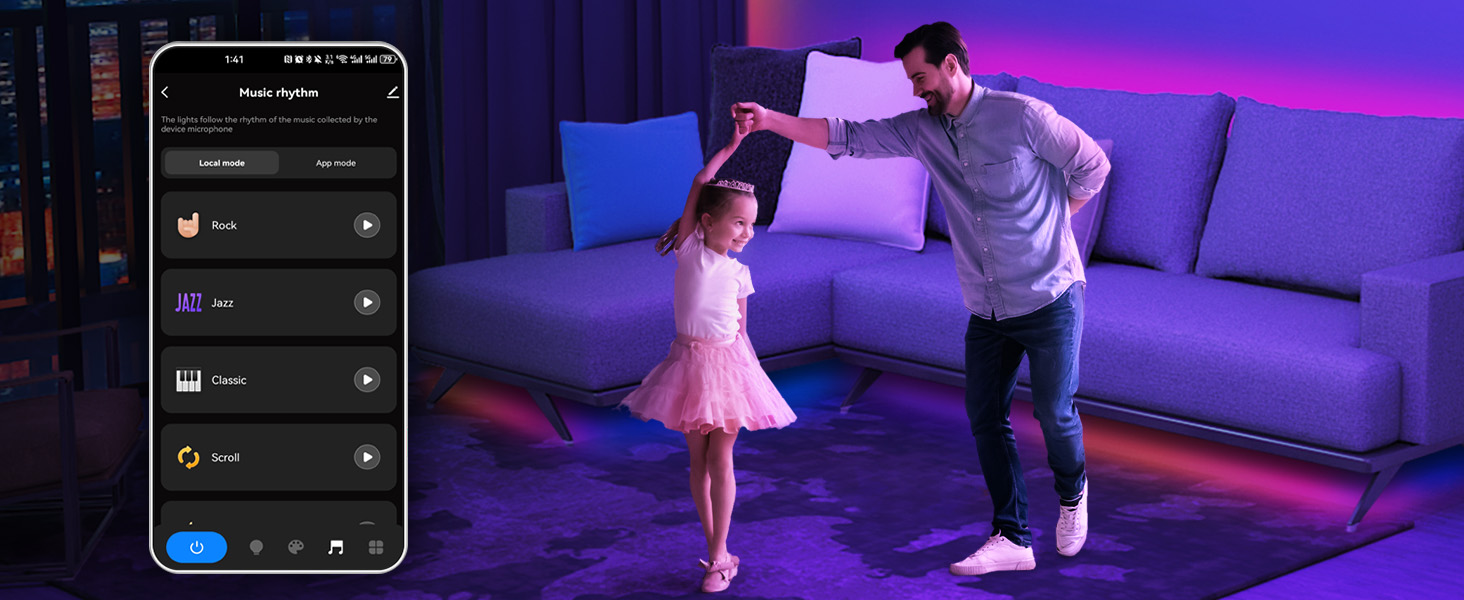 Smart Bluetooth LED Light for Bedroom
