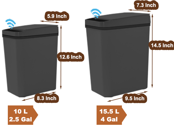 Yatmung Bathroom Trash Can Automatic Touchless