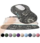 KUOSGM 2-in-1 Ergonomic Set, Wave Rise Keyboard Wrist Rest and Massage Bulge Slope Mouse Pad Wris...